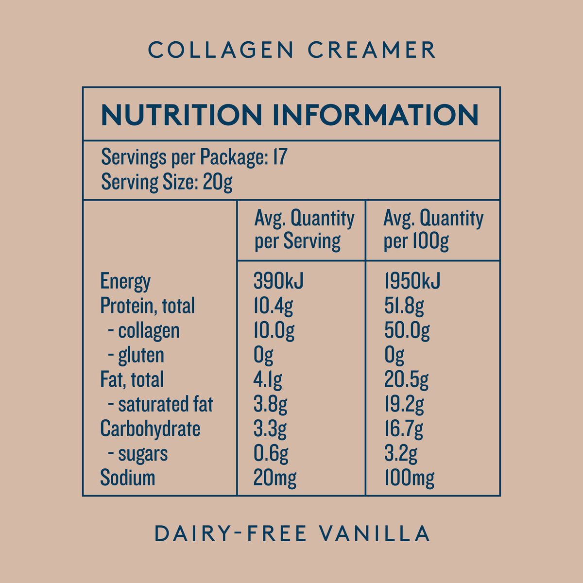 Dairy-Free Collagen Creamer Vanilla