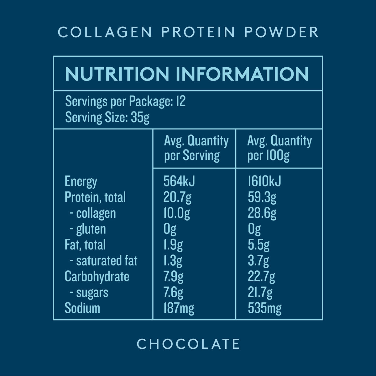 Collagen Protein Powder Chocolate